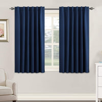 2pcs H.VERSAILTEX Blackout Curtains Thermal Insulated Window Treatment Panels Room Darkening Blackout Drapes for Living Room Back Tab/Rod Pocket Bedroom Draperies