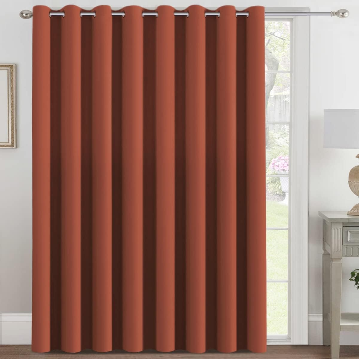 H.VERSAILTEX Room Darkening Curtains for Living Room Blackout Thermal Insulated Energy Efficient Winow Treatment Extra Long Curtains/Drapes, Grommet Top, One Panel