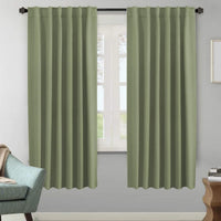 2pcs H.VERSAILTEX Blackout Curtains Thermal Insulated Window Treatment Panels Room Darkening Blackout Drapes for Living Room Back Tab/Rod Pocket Bedroom Draperies