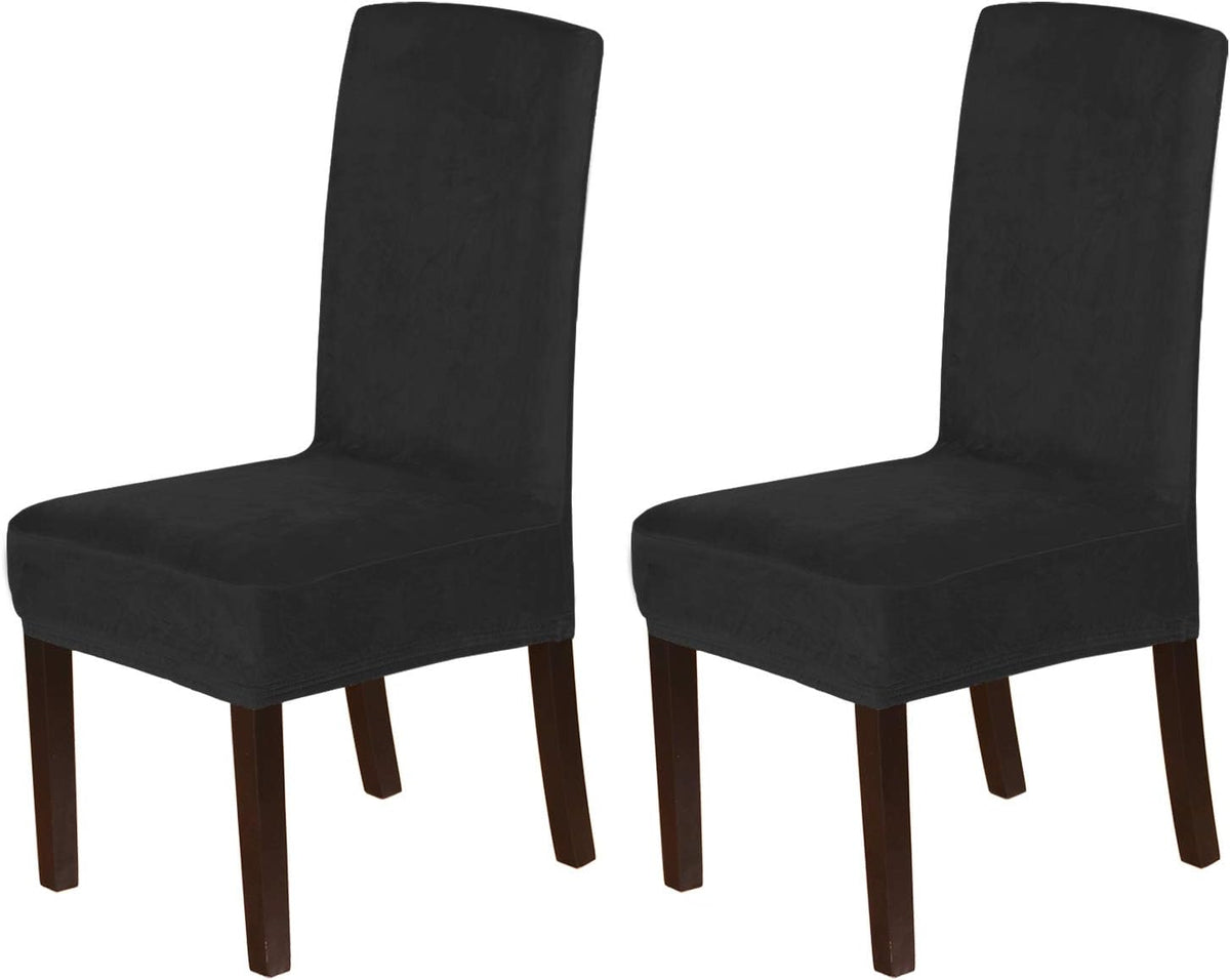 H.VERSAILTEX Velvet Dining Chair Covers Stretch Parson Chair Slipcovers, Set of 2