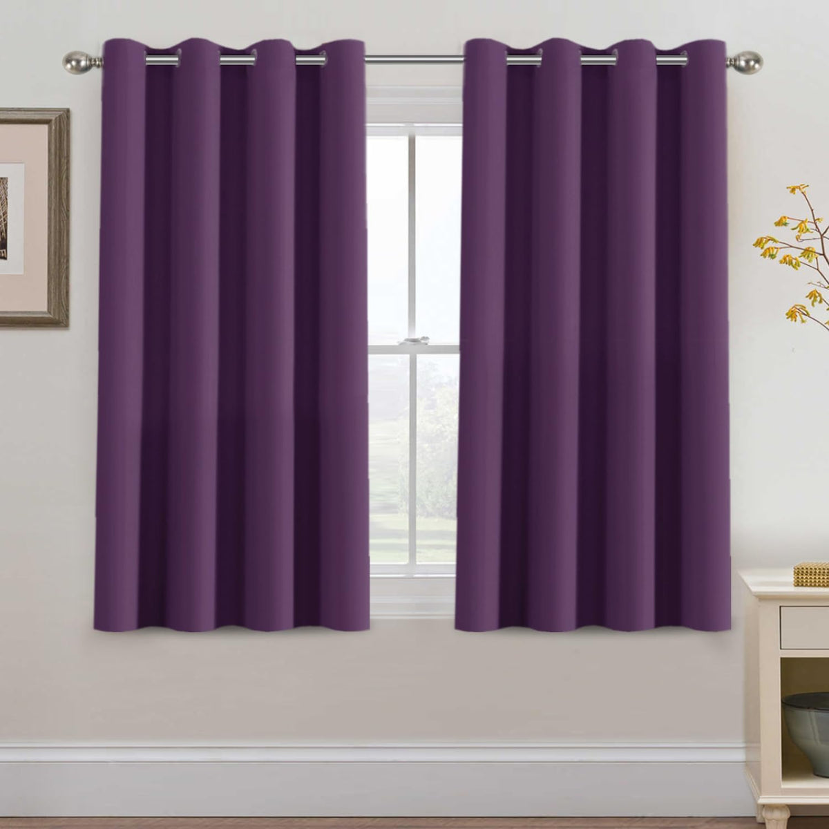 2pcs H.VERSAILTEX Blackout Curtains for Bedroom 84 Inches Length Thermal Insulated Window Curtains for Living Room, Christmas Deals Curtain Panels, Antique Grommet