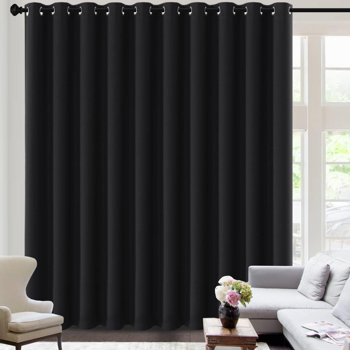 2pcs H.VERSAILTEX Blackout Curtains for Bedroom 84 Inches Length Thermal Insulated Window Curtains for Living Room, Christmas Deals Curtain Panels, Antique Grommet