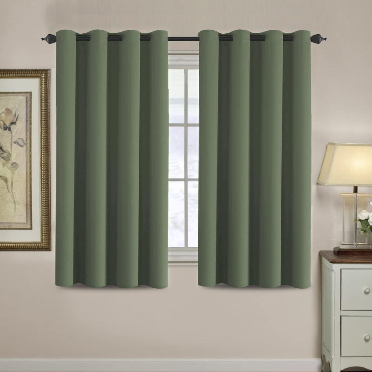 2pcs H.VERSAILTEX Light Blocking Curtain for Living Room Thermal Insulated Window Treatment Panel/Drape for Dining Room, Elegant Soft Curtain for Bedroom Grommet Top One Panel