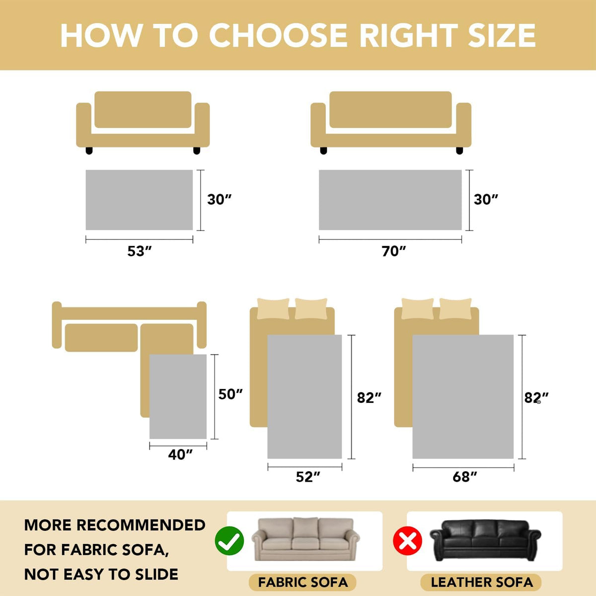 H.VERSAILTEX Non Slip Chenille Pet Couch Cover Thick Soft Washable Sofa Protector