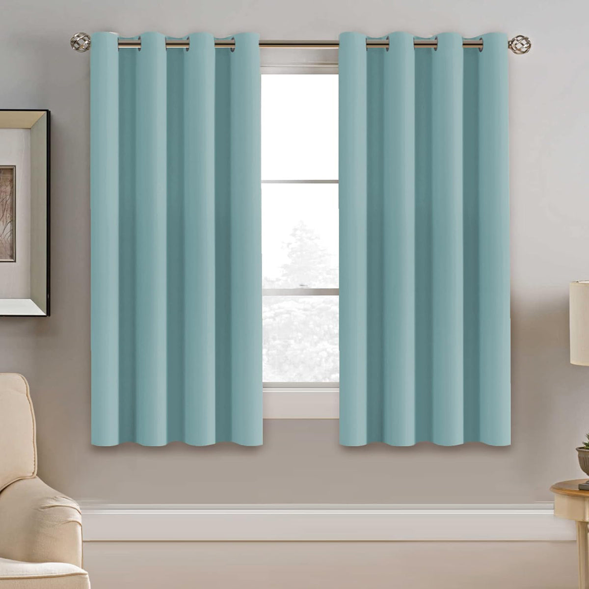 H.VERSAILTEX Room Darkening Curtains for Living Room Blackout Thermal Insulated Energy Efficient Winow Treatment Extra Long Curtains/Drapes, Grommet Top, One Panel