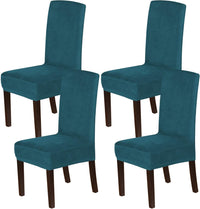 H.VERSAILTEX Velvet Dining Chair Covers Stretch Parson Chair Slipcovers, Set of 2