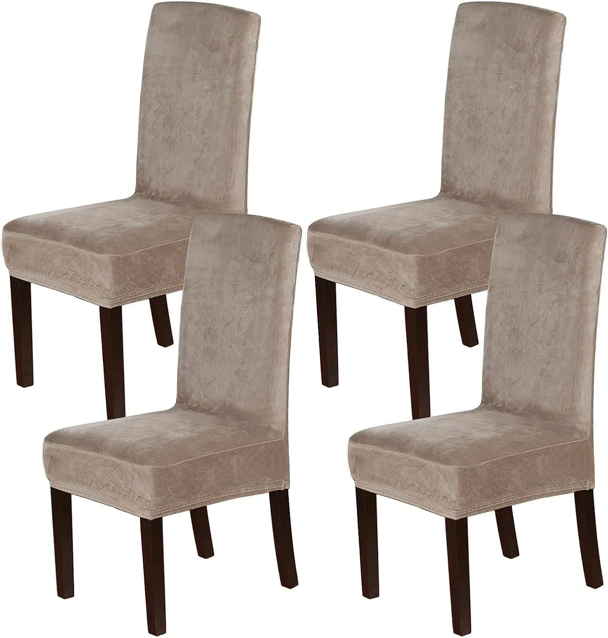 H.VERSAILTEX Velvet Dining Chair Covers Stretch Parson Chair Slipcovers, Set of 2
