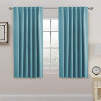 2pcs H.VERSAILTEX Blackout Curtains Thermal Insulated Window Treatment Panels Room Darkening Blackout Drapes for Living Room Back Tab/Rod Pocket Bedroom Draperies