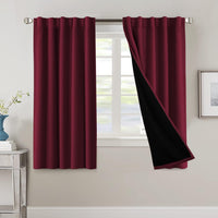 H.VERSAILTEX 100% Blackout Curtains for Bedroom with Black Liner Full Room Darkening Curtains 84 Inch Long Thermal Insulated Back Tab/Rod Pocket Window Drapes for Living Room, 2 Panels, Natural Sand