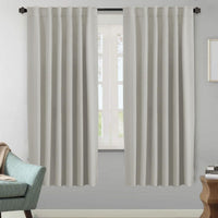 2 pcs H.VERSAILTEX Blackout Curtains Thermal Insulated Window Treatment Panels Room Darkening Blackout Drapes for Living Room Back Tab/Rod Pocket Bedroom Draperies