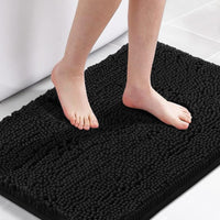 H.VERSAILTEX Bath Rug, Bath Mat Non Slip Bath Mats for Bathroom Floor, Bathroom Rug Extra Thick Chenille Rug Absorbent Soft Shaggy Washable Dry Fast Plush Rugs for Bathtubs