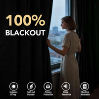 H.VERSAILTEX 100% Blackout Curtains Back Tab Full Light Blocking Curtain Draperies with Gray Coating Thermal Insulated Window Treatment Set of 2 Panels, 52" W x 84" L, Natural