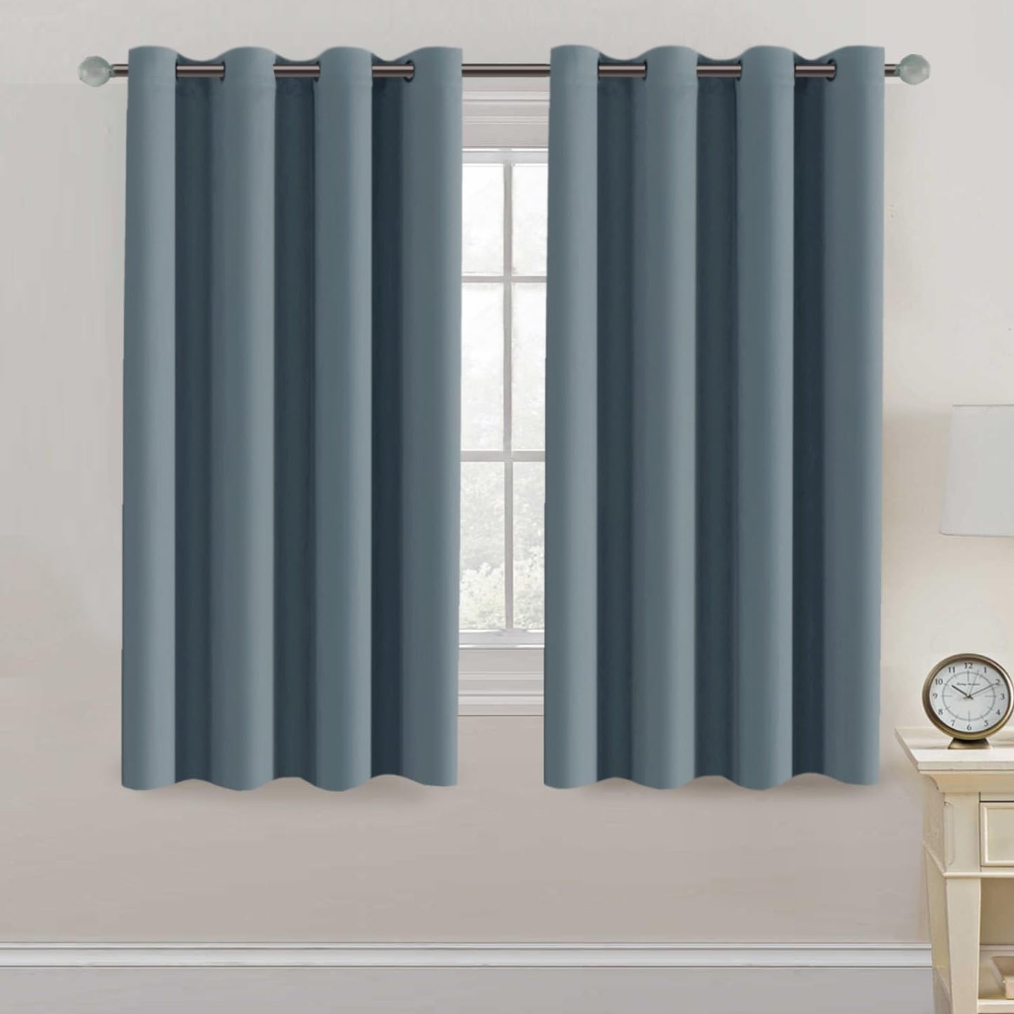 2pcs H.VERSAILTEX Blackout Curtains for Bedroom 84 Inches Length Thermal Insulated Window Curtains for Living Room, Christmas Deals Curtain Panels, Antique Grommet