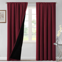 H.VERSAILTEX 100% Blackout Curtains for Bedroom Short Curtains Half Window Curtains for Kitchen, Privacy Energy Saving Curtain Tiers for Bathroom Shades, W 42 x L 36 inch, Pumice Stone, Set of 2