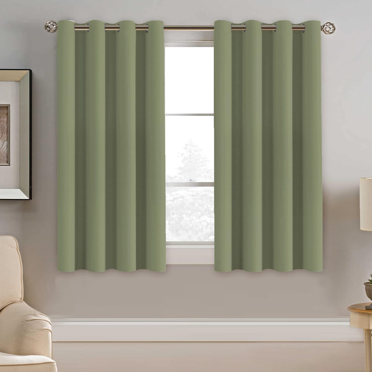 H.VERSAILTEX Room Darkening Curtains for Living Room Blackout Thermal Insulated Energy Efficient Winow Treatment Extra Long Curtains/Drapes, Grommet Top, One Panel