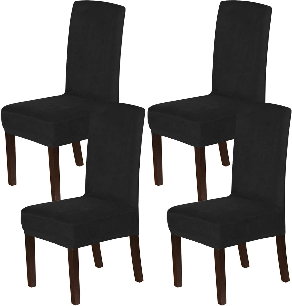 H.VERSAILTEX Velvet Dining Chair Covers Stretch Parson Chair Slipcovers, Set of 2