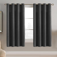 H.VERSAILTEX Linen Blackout Curtain 84 Inches Long for Bedroom/Living Room Thermal Insulated Grommet Linen Look Curtain Drapes Primitive Textured Burlap Effect Window Drapes 1 Panel