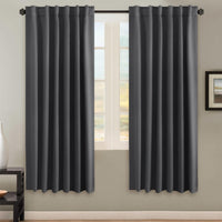 2pcs H.VERSAILTEX Blackout Curtains Thermal Insulated Window Treatment Panels Room Darkening Blackout Drapes for Living Room Back Tab/Rod Pocket Bedroom Draperies