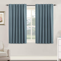 2pcs H.VERSAILTEX Blackout Curtains Thermal Insulated Window Treatment Panels Room Darkening Blackout Drapes for Living Room Back Tab/Rod Pocket Bedroom Draperies