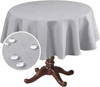 Linen Textured Table Cloths Premium Solid Tablecloth Spill-Proof Waterproof Table Cover