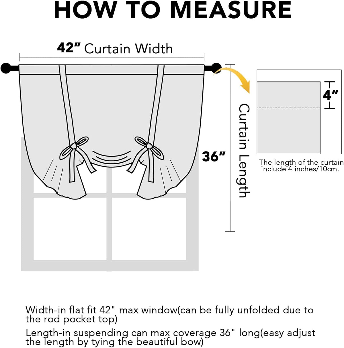 H.VERSAILTEX Tie Up Curtain Double Sided Cattleya Floral Printed Window Valance Balloon Roman Curtain, Rod Pocket - Reversible in Blue/Coral - W 42 x L 36