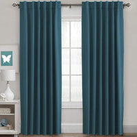 2pcs H.VERSAILTEX Blackout Curtains Thermal Insulated Window Treatment Panels Room Darkening Blackout Drapes for Living Room Back Tab/Rod Pocket Bedroom Draperies