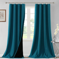 H.VERSAILTEX 100% Blackout Curtains for Bedroom Short Curtains Half Window Curtains for Kitchen, Privacy Energy Saving Curtain Tiers for Bathroom Shades, W 42 x L 36 inch, Pumice Stone, Set of 2