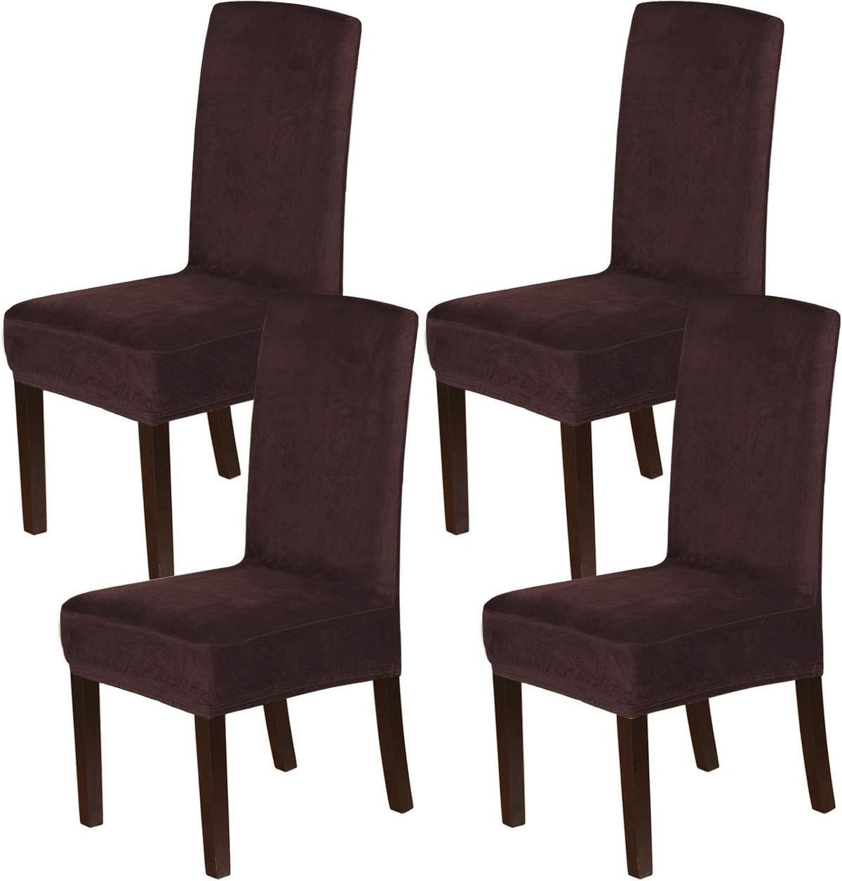 H.VERSAILTEX Velvet Dining Chair Covers Stretch Parson Chair Slipcovers, Set of 2