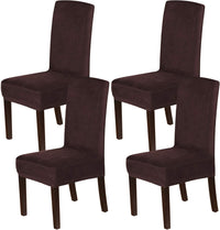 H.VERSAILTEX Velvet Dining Chair Covers Stretch Parson Chair Slipcovers, Set of 2