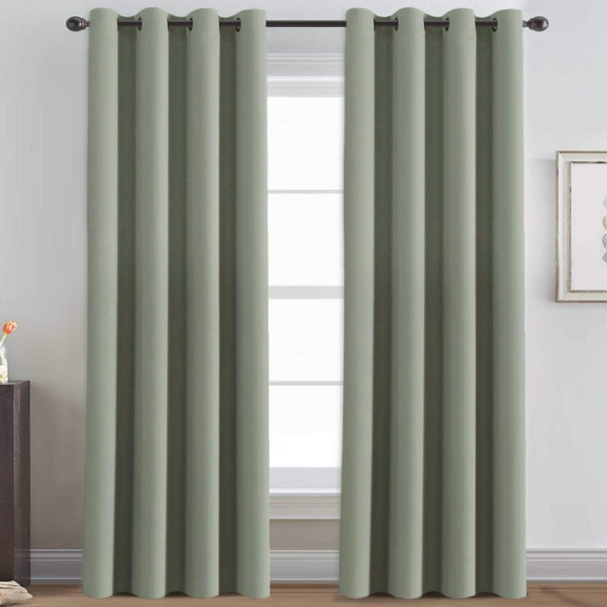 H.VERSAILTEX Room Darkening Curtains for Living Room Blackout Thermal Insulated Energy Efficient Winow Treatment Extra Long Curtains/Drapes, Grommet Top, One Panel