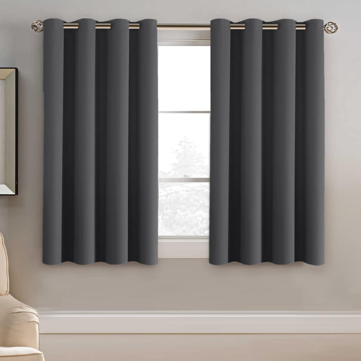 H.VERSAILTEX Room Darkening Curtains for Living Room Blackout Thermal Insulated Energy Efficient Winow Treatment Extra Long Curtains/Drapes, Grommet Top, One Panel