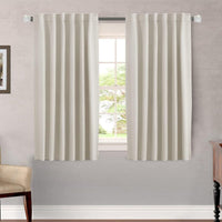 2 pcs H.VERSAILTEX Blackout Curtains Thermal Insulated Window Treatment Panels Room Darkening Blackout Drapes for Living Room Back Tab/Rod Pocket Bedroom Draperies