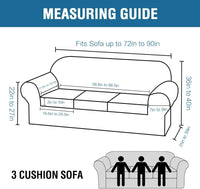 H.VERSAILTEX Modern Velvet Plush High Stretch Sofa Slipcover Furniture Protector Form Fit Luxury Thick Sofa Cover for 3 Cushion Couch, Machine Washable Width Up to 90 Inch