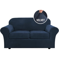 Modern Velvet Plush High Stretch Sofa Slipcover