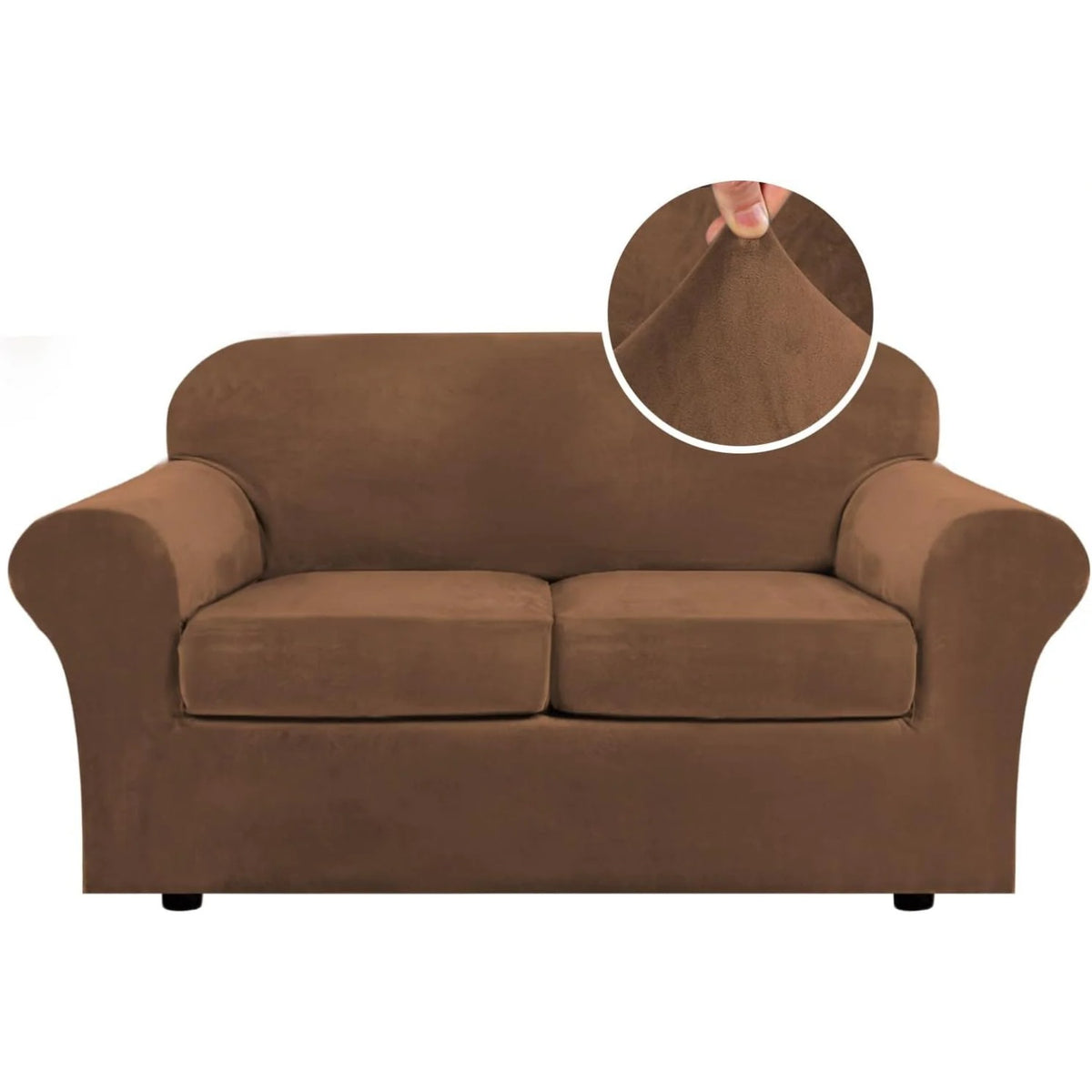 Modern Velvet Plush High Stretch Sofa Slipcover