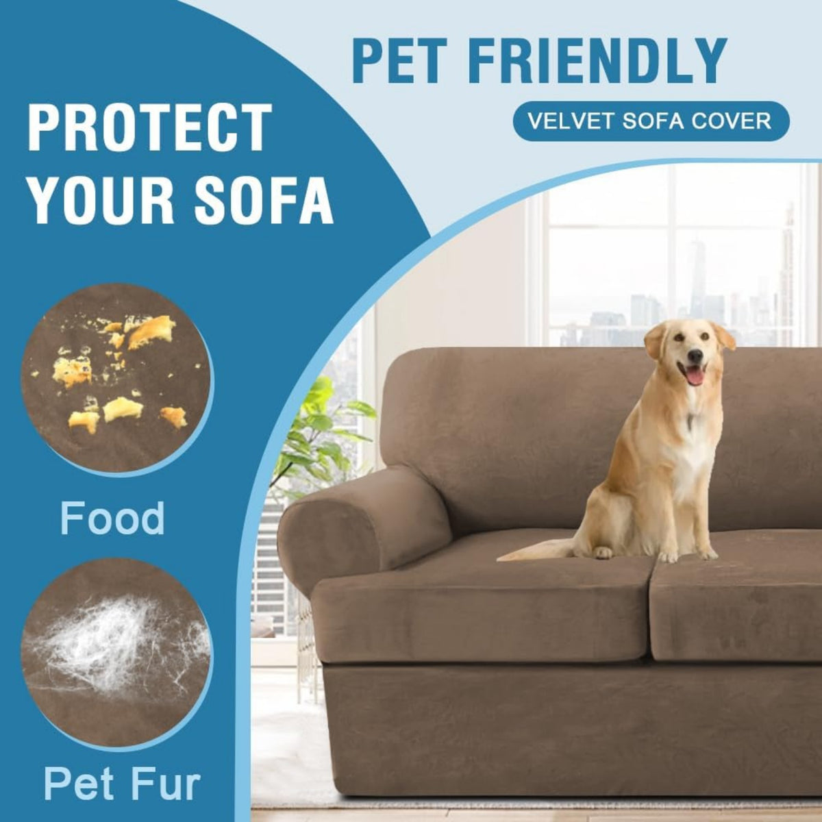 Sofa Slipcovers Thick Velvet Couch Cover Stretch T Cushion Sofa Covers Individual T Cushion Covers,