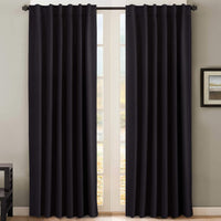 2pcs H.VERSAILTEX Blackout Curtains Thermal Insulated Window Treatment Panels Room Darkening Blackout Drapes for Living Room Back Tab/Rod Pocket Bedroom Draperies