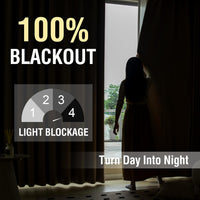 H.VERSAILTEX Chenille Curtains 96 inch Length 2 Panels 100% Blackout Drapes for Bedroom Living Room with White Flocking Coating Back Insulated Anti-Rust Grommet, Heathered Dove Gray(Not Solid)