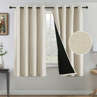 H.VERSAILTEX Farmhouse Boho Curtains for Living Room 90% Blackout Energy Efficient Grommet 2 Panels