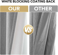 H.VERSAILTEX Chenille Curtains 96 inch Length 2 Panels 100% Blackout Drapes for Bedroom Living Room with White Flocking Coating Back Insulated Anti-Rust Grommet, Heathered Dove Gray(Not Solid)