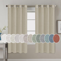 H.VERSAILTEX Elegant Natural Linen Blended Energy Efficient Light Filtering Linen Textured Curtains/Nickel Grommet Window Treatments Panels/Drapes