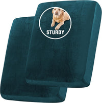 H.VERSAILTEX Velvet Couch Cushion Cover Soft Sturdy Sofa Covers Loveseat Cushion Covers for 2 Cushion Couch Individual Seat Cushion Covers Cushion Protector Slipcovers for Pets