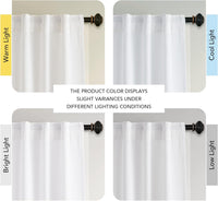 H.VERSAILTEX Boho Linen Curtain Light Filtering Back Tab, Set of 2 Panels