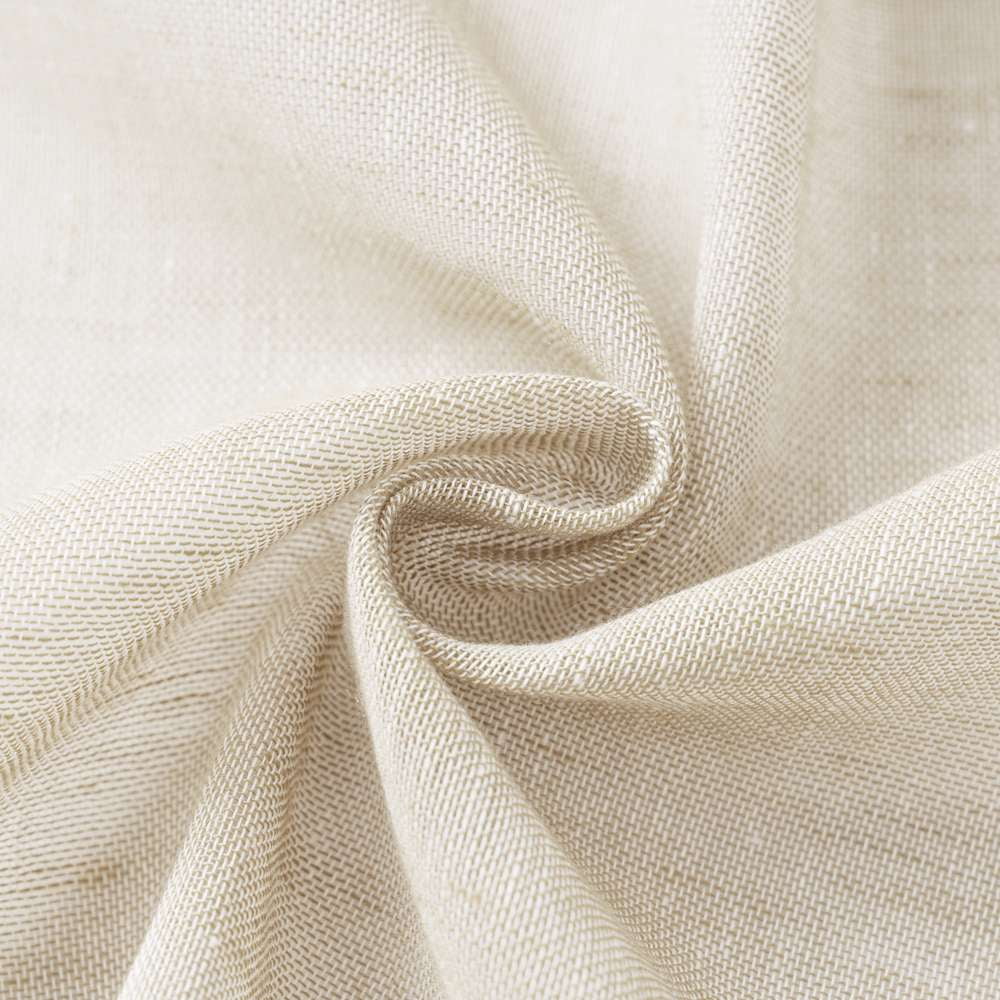 Turquoize Linen French Door Curtains Privacy Light Reducing Glass Door Curtain with Tieback | Rod Pocket 2 Panel(52" x 40",Taupe)