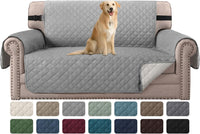 H.VERSAILTEX Sofa Protector for Dogs/Cats/Pets Sofa Slipcover Quilted Furniture Protector with Non Slip Elastic Strap Water Resistant Sofa Covers Couch Covers Seat Width: