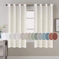 H.VERSAILTEX Elegant Natural Linen Blended Energy Efficient Light Filtering Linen Textured Curtains/Nickel Grommet Window Treatments Panels/Drapes