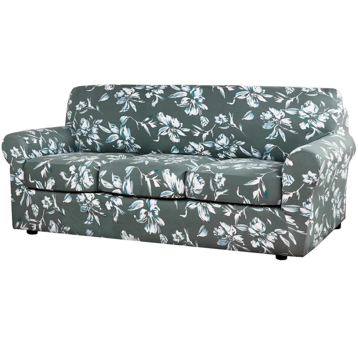 H.VERSAILTEX Super Stretch Sofa Covers 3 Piece Set Soft Thick Individual Cushion Covers Pet Friendly
