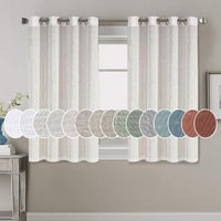 H.VERSAILTEX Elegant Natural Linen Blended Energy Efficient Light Filtering Linen Textured Curtains/Nickel Grommet Window Treatments Panels/Drapes