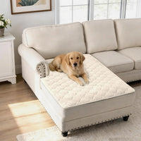 H.VERSAILTEX Chenille Couch Cover Fuzzy Sofa Cover Anti Slip Washable with Strap for Pets