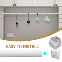 H.VERSAILTEX Single Shower Curtain Rod Non Slip Adjustable 26-78 inch with Spring Tension for Bathroom，White